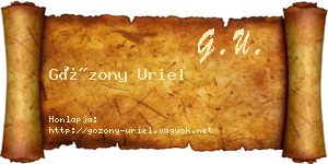 Gózony Uriel névjegykártya
